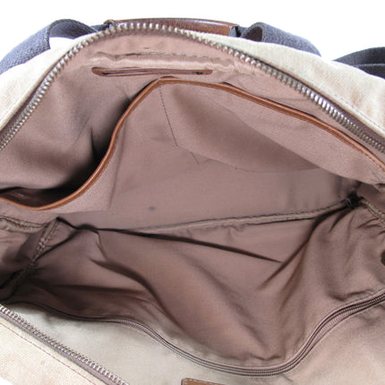 Tumi T-Tech Essential Gear Brown Leather and Canvas Laptop Computer Bag Brief