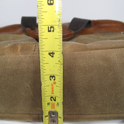 Tumi T-Tech Essential Gear Brown Leather and Canvas Laptop Computer Bag Brief