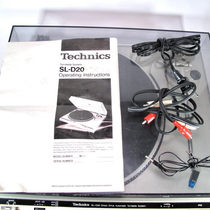 Technics SL-D20 Direct Drive Automatic Stereo Turntable Record Player w/ Cover