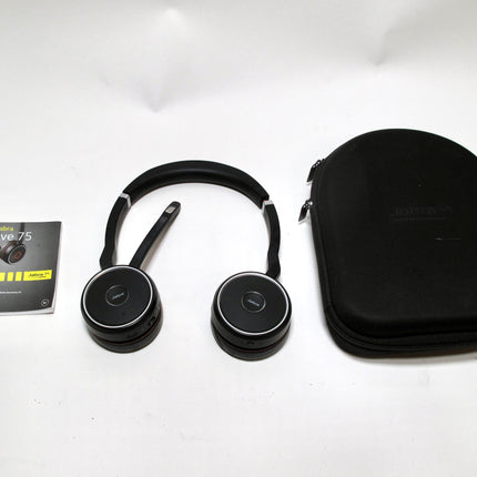 Jabra Evolve 75 HSC040W Stereo Headset Black Wireless Bluetooth Noise Canceling
