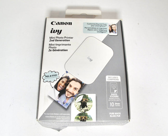 Canon IVY Mini 2nd Gen Photo Printer Bluetooth ZINK Technology White PV-223-PW