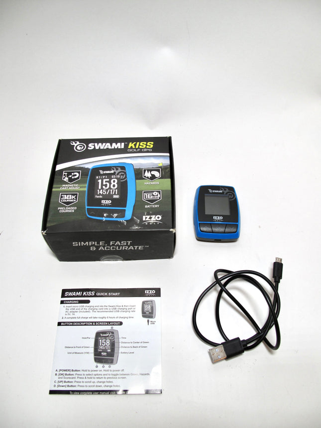 Izzo Swami Kiss Handheld Magnetic GPS Golf Rangefinder Blue