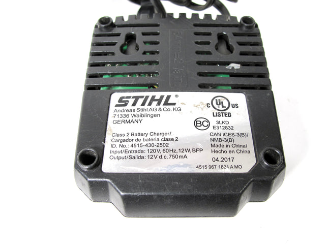 Genuine Stihl AL1 10.8V 2.0A Battery Charger Model: 4515-430-2502