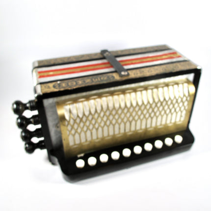 Hohner Pokerwork HA-114 Diatonic Button Accordion 2-Bass Spoon 10-Treble C Key