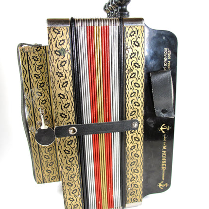 Hohner Pokerwork HA-114 Diatonic Button Accordion 2-Bass Spoon 10-Treble C Key