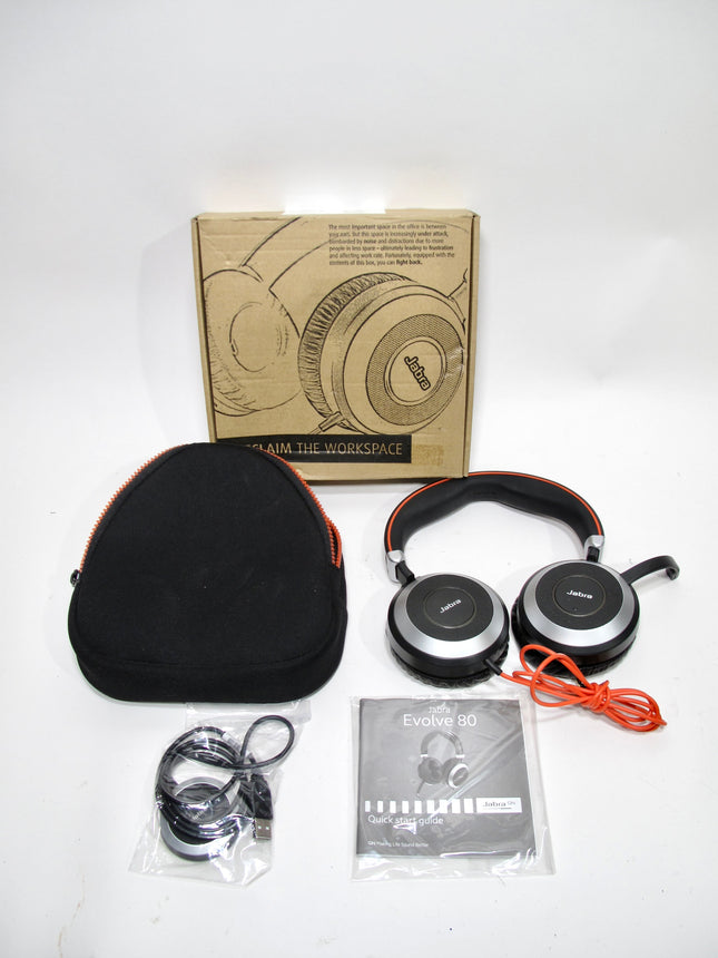 Jabra Evolve 80 Professional Wired Noise Cancelling Headset Black HSC019