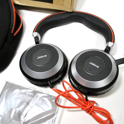 Jabra Evolve 80 Professional Wired Noise Cancelling Headset Black HSC019