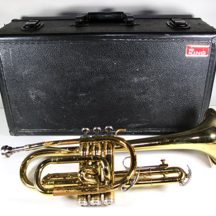 King 602 Bb Student Model Cornet and 7C Mouthpiece USA