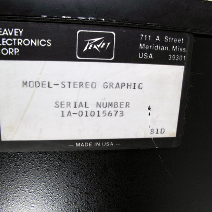 Peavey Ten Band Stereo Guitar/Bass Graphic Equalizer EQ 30Hz-16kHz