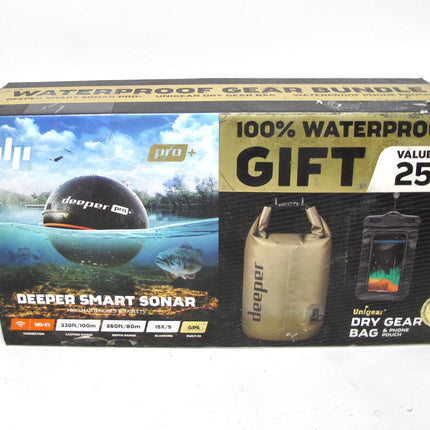 Deeper Pro+ 2 Smart Sonar Fish Finder Smartphone/Tablet wit Drybag