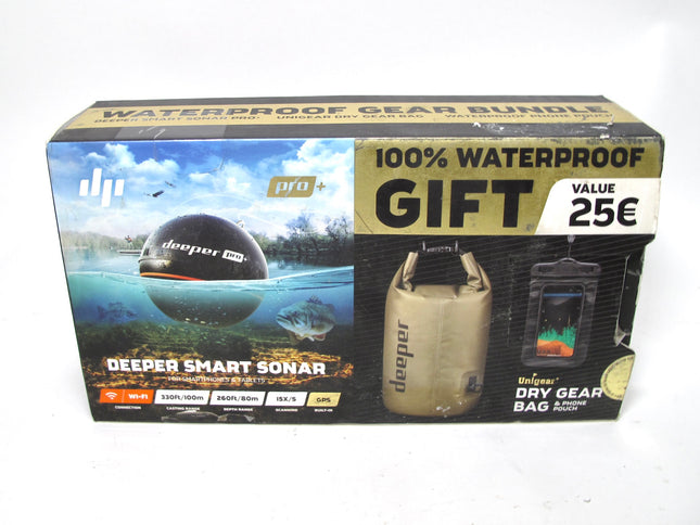 Deeper Pro+ 2 Smart Sonar Fish Finder Smartphone/Tablet wit Drybag