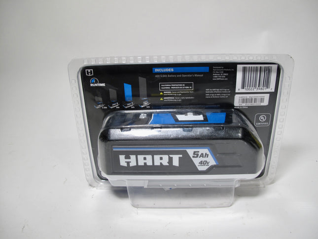 Hart HLBP031A 40V 5.0Ah Lithium-Ion Battery for Hart 40V Cordless Tools