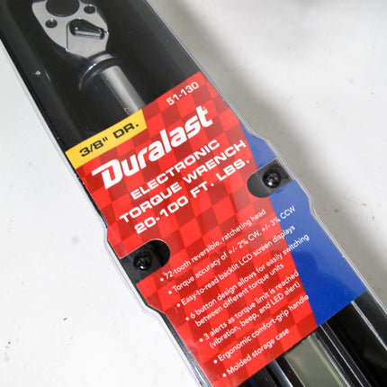 Duralast 51-130 3/8-Inch Drive 20-100 FT. LBS. Electronic Torque Wrench