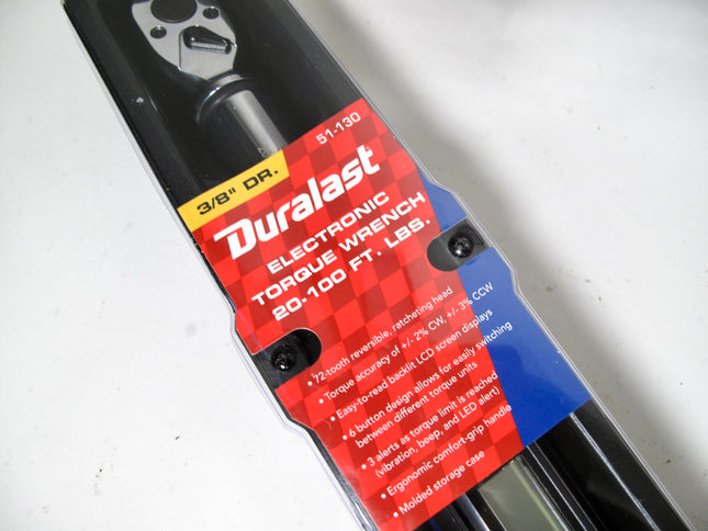 Duralast 51-130 3/8-Inch Drive 20-100 FT. LBS. Electronic Torque Wrench