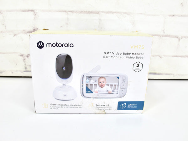 Motorola VM75 5.0" Video Baby Monitor w/ 2-Way Talk & Temperature Monitor