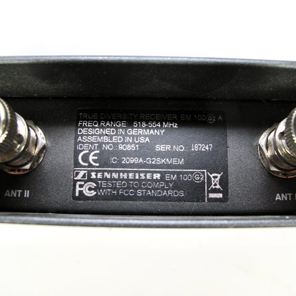 Sennheiser EW100 G2 True Diversity Wireless Receiver A Band 518-554MHz