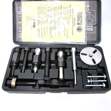 Matco Tools AC9100 Deluxe A/C Clutch Hub Puller & Installer Kit