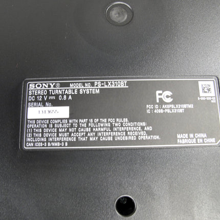 Sony PS-LX310BT Full Automatic Bluetooth Stereo Wireless Turntable Record Player