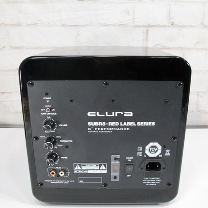 Elura SUBR8 Red Label Series 8" 180-Watt Active Powered Home Audio Subwoofer