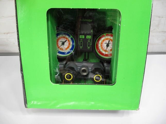 Hilmor 1839131 4-Valve Aluminum HVAC Manifold Gauge Set