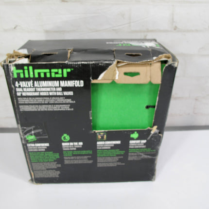 Hilmor 1839131 4-Valve Aluminum HVAC Manifold Gauge Set
