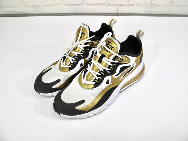 Nike Air Max 270 React Metallic Gold' & Black Mens US Size 8
