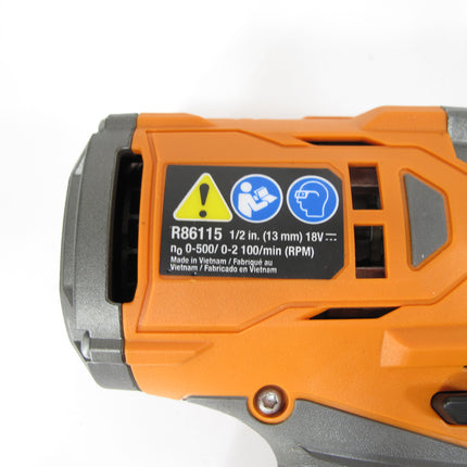 RIDGID R86115B 18V Cordless Brushless 1/2 in. Hammer Drill Driver Tool Only