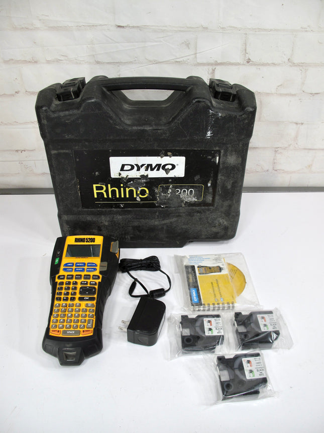 DYMO Rhino 5200 Industrial Label Maker &  Heat Shrink Tube Labeler Bundle