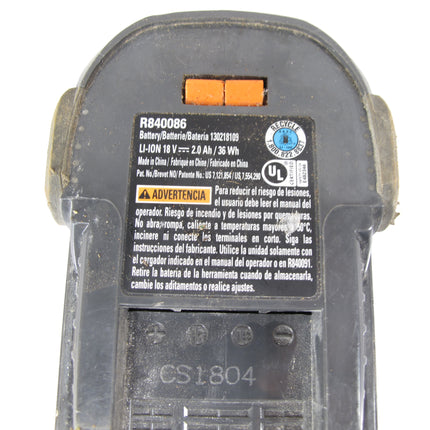 Ridgid R840086 18v Lithium Ion Hyper Lithium Ion Power Tool Battery 2.0A