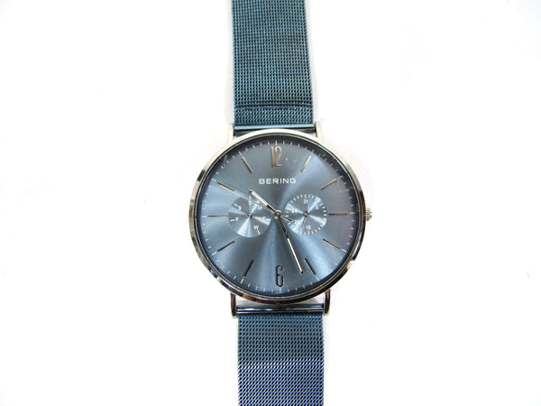 Bering Men's Classic Blue Dial Blue Mesh Watch 19039-327