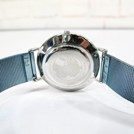 Bering Men's Classic Blue Dial Blue Mesh Watch 19039-327