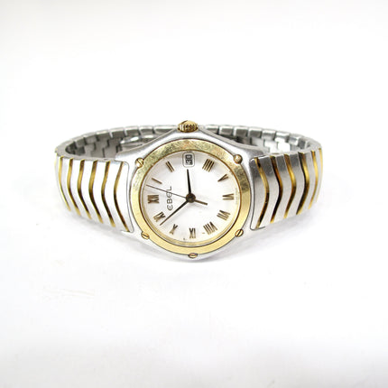 Ebel Wave 1087F21 18kt Gold & Stainless Steel Two Tone Quartz Watch 7 inch