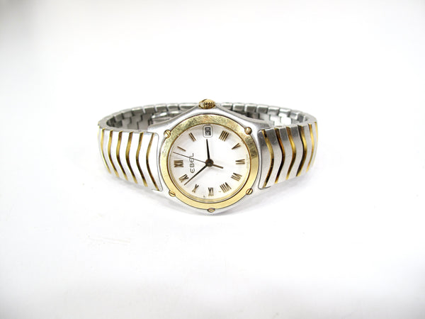 Ebel Wave 1087F21 18kt Gold & Stainless Steel Two Tone Quartz Watch 7 inch