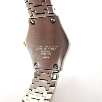 Ebel Wave 1087F21 18kt Gold & Stainless Steel Two Tone Quartz Watch 7 inch