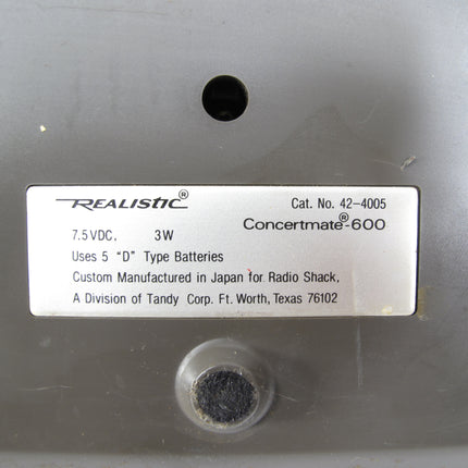 Realistic Concertmate 600 49 Key Portable 1980s Keyboard
