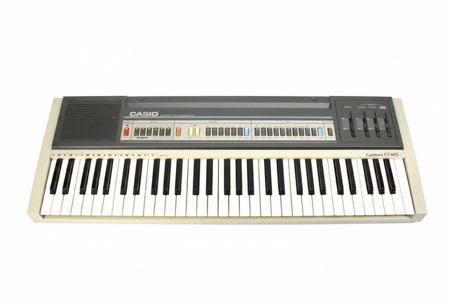 Casio Casiotone CT-605 1980s 61 Key Battery Operated Electronic Keyboard Japan