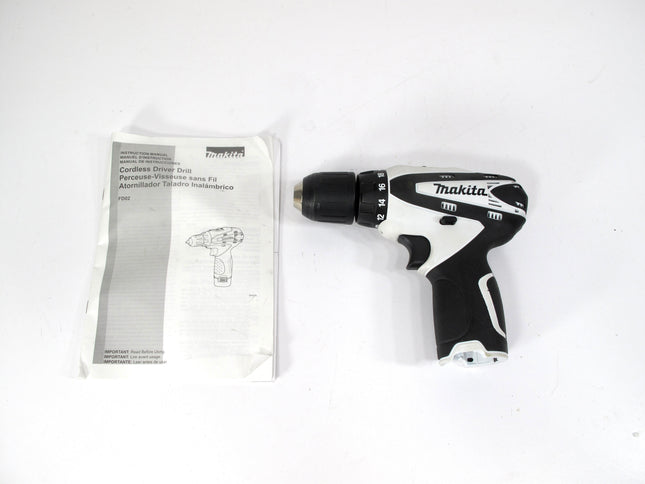 Makita FD02W 10.8V/12V Max Compact Cordless Drill 3/8 Keyless