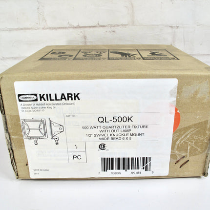 Hubbell Killark QL-500K Aluminum 500 Watt Quartz Swivel  Floodlight