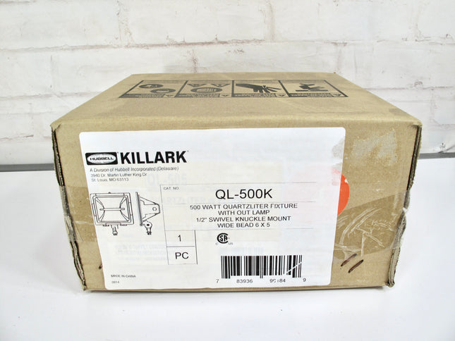 Hubbell Killark QL-500K Aluminum 500 Watt Quartz Swivel  Floodlight