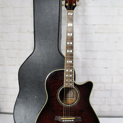 Ibanez AEF37E-TCS-OP-01 Acoustic Electric Guitar Transparent Cherry Sunburst