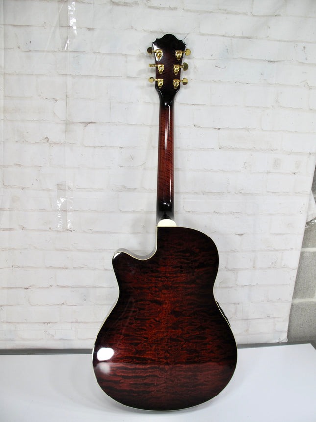 Ibanez AEF37E-TCS-OP-01 Acoustic Electric Guitar Transparent Cherry Sunburst