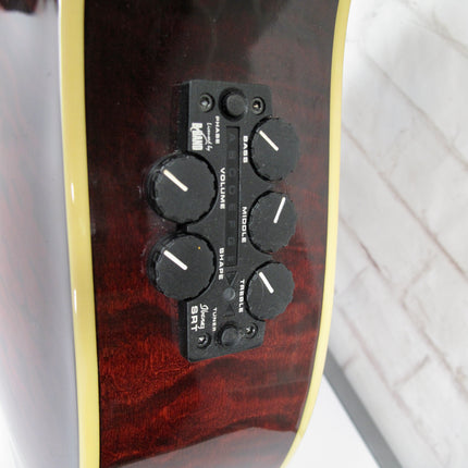 Ibanez AEF37E-TCS-OP-01 Acoustic Electric Guitar Transparent Cherry Sunburst