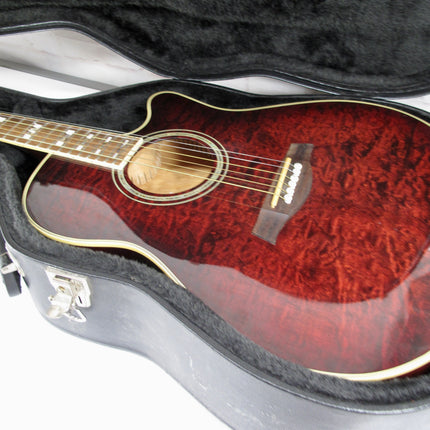 Ibanez AEF37E-TCS-OP-01 Acoustic Electric Guitar Transparent Cherry Sunburst