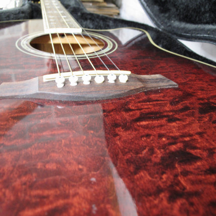 Ibanez AEF37E-TCS-OP-01 Acoustic Electric Guitar Transparent Cherry Sunburst