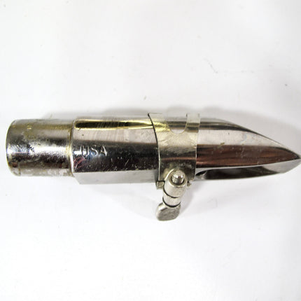 Bari 4 Nickel Plated Metal Alto Sax Mouthpiece and Ligature