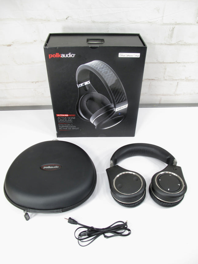 Polk Audio Ultra Focus 8000 Over Ear Noise Cancelling Bluetooth Stereo Headphones