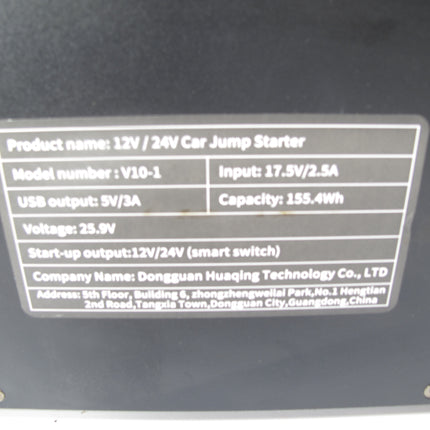 Doorii V10-1 10000A Jump Starter, 24V 155WH Commercial Vehicle Jump Starter Battery Pack
