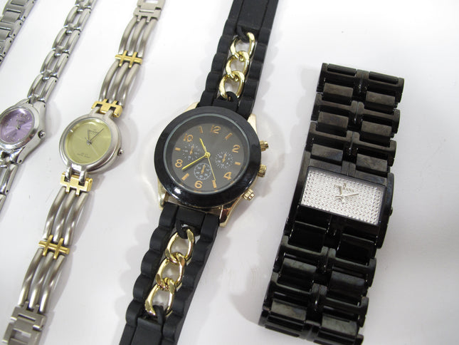 11 Piece Quartz Wristwatch Lot Fossill Invicta Guess Skagen Anne Klein Relic