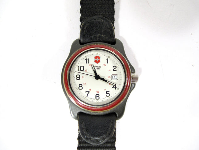 Swiss Army Vintage Ladies Day/Date Water Resistant Quartz Nylon Strap Watch