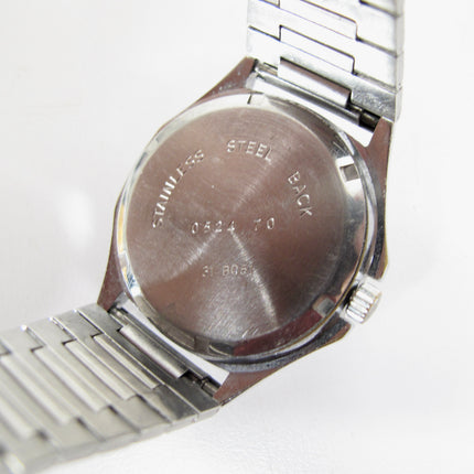 Pratina B1-3051 Mens Stainless 17 Jewel Automatic Watch 8"